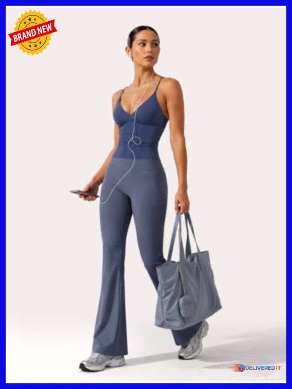 Twist Front Backless Deep V Padded Longline Workout Top | Seamless Movable - Picture 5 of 6